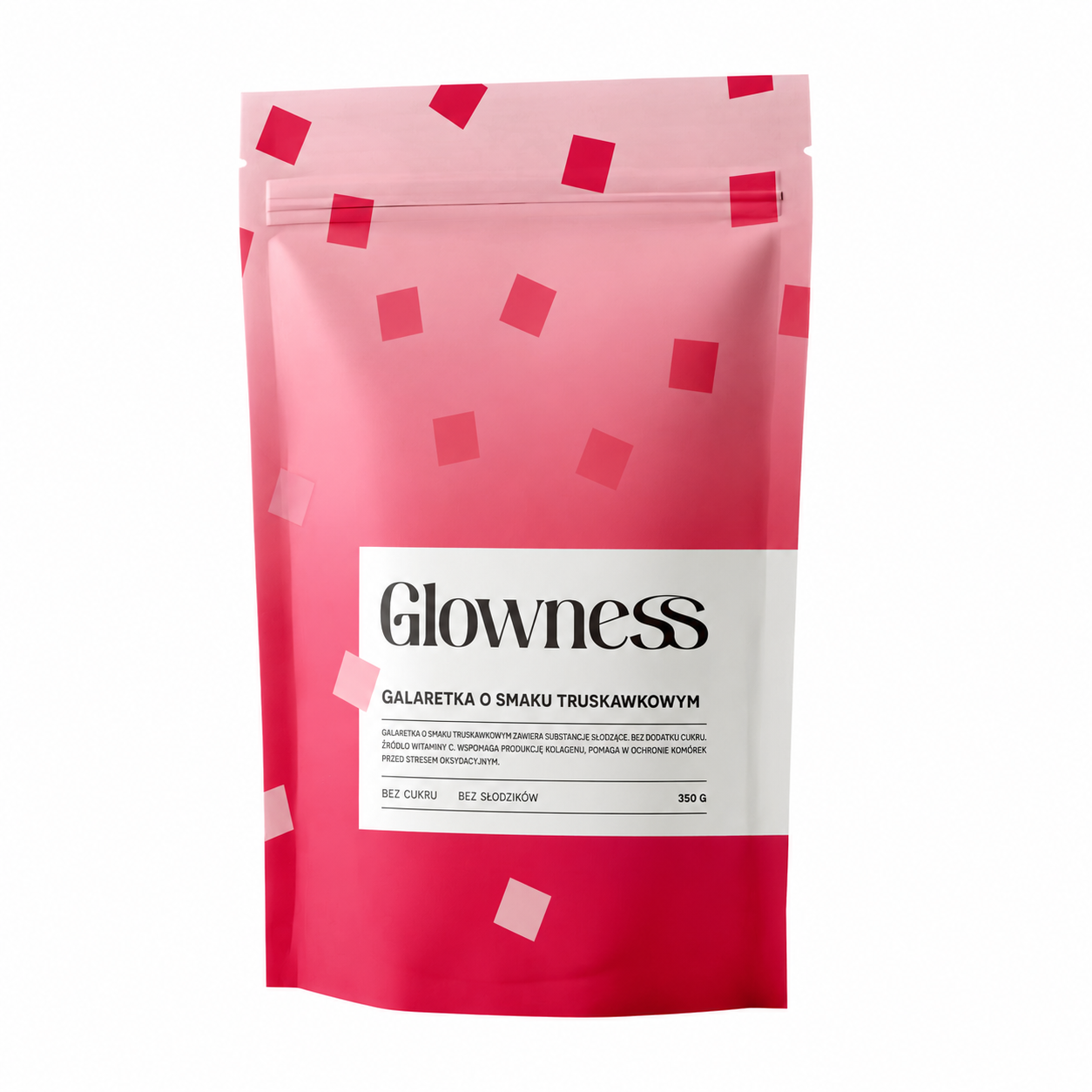 Galaretka bez cukru truskawkowa 350g, Glowness