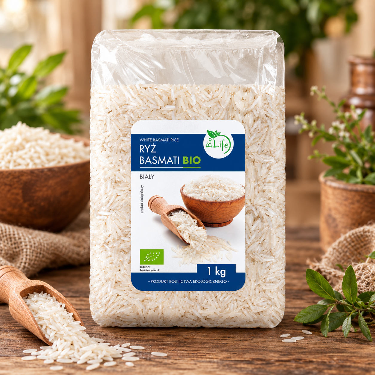 Ryż Basmati biały 1kg, Biolife
