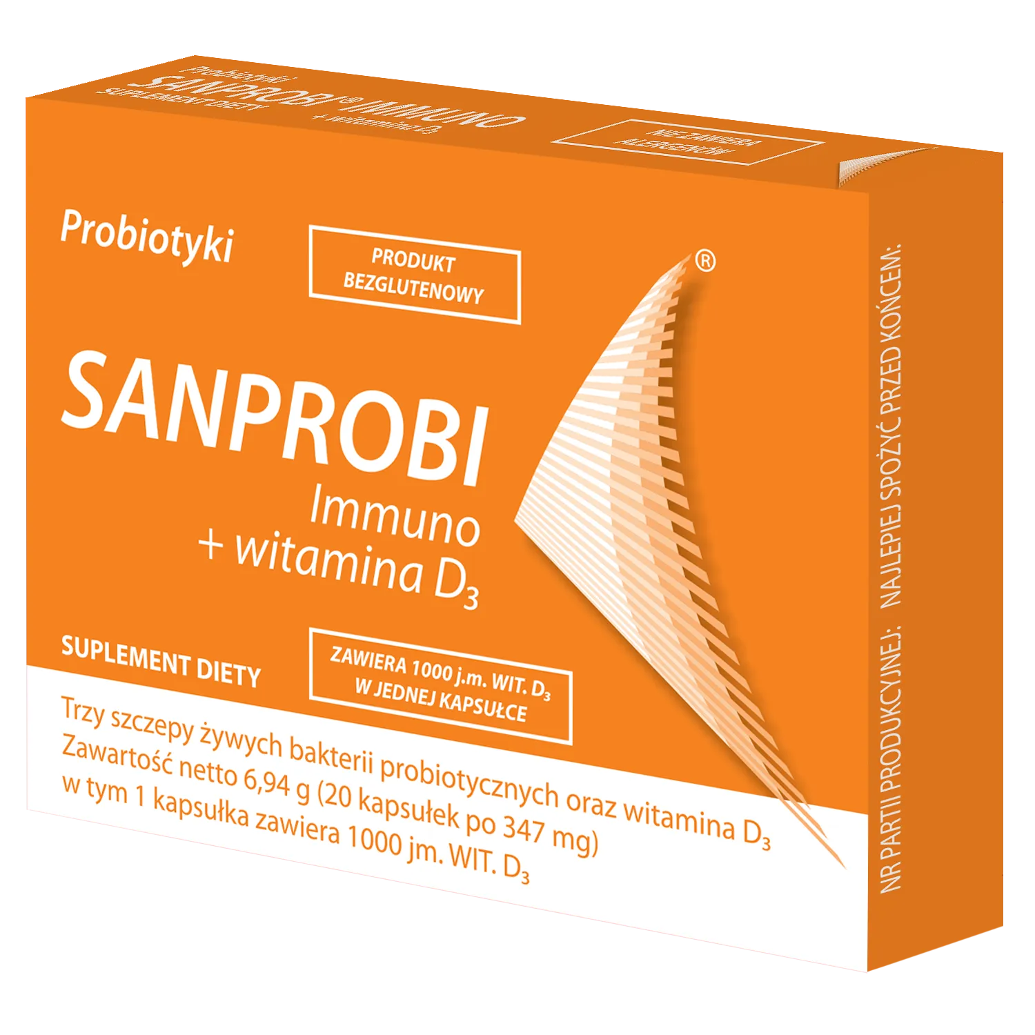 SanProbi Immuno + witamina D3, 20 kapsułek